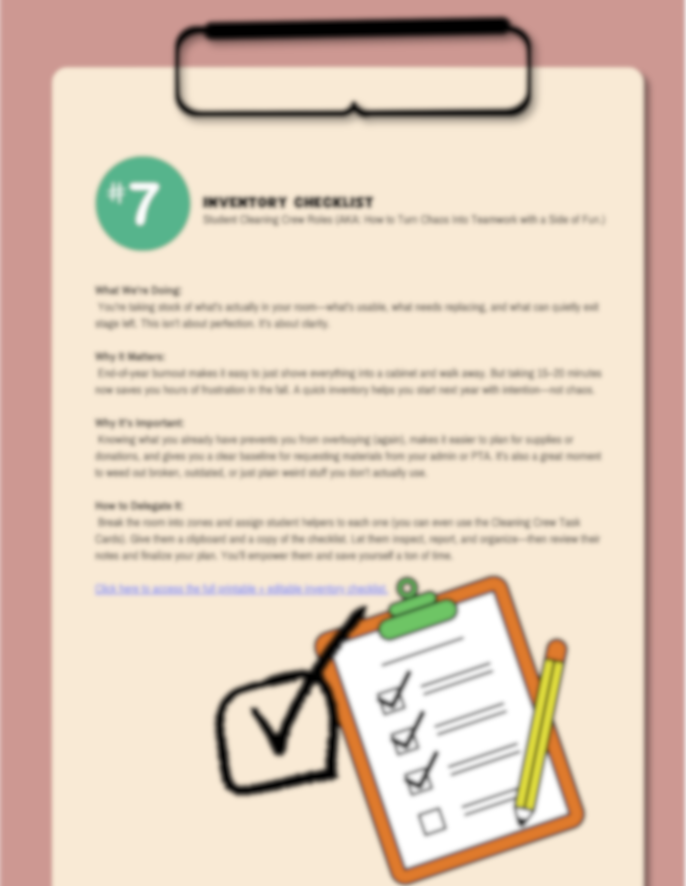 Classroom Clean-Out Challenge