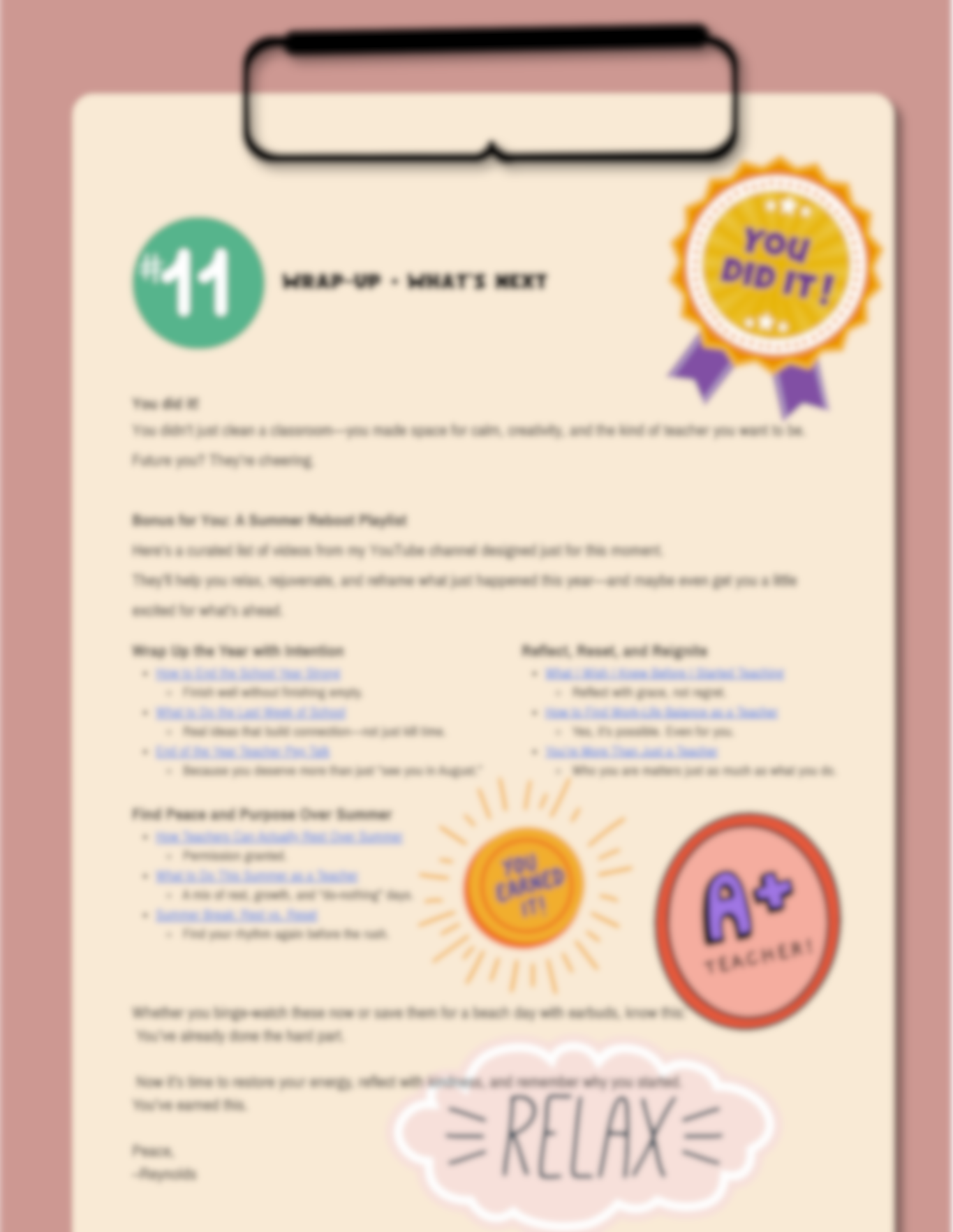 Classroom Clean-Out Challenge