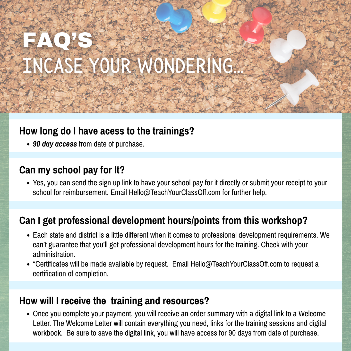 Classroom Management Workshop Series