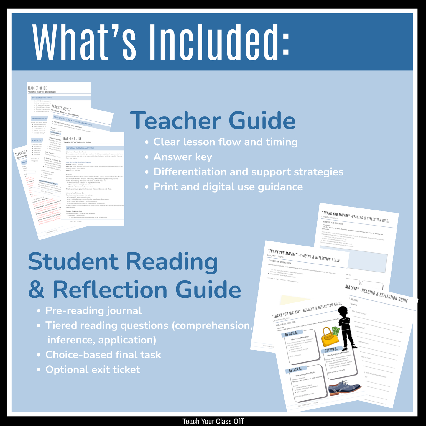"Thank You, Ma'am" Complete Lesson & Extension Pack