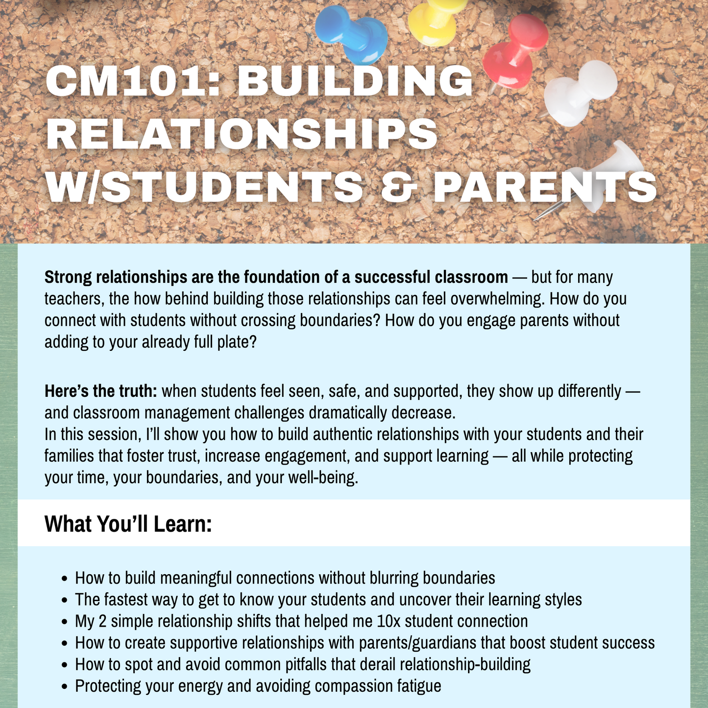 Classroom Management Workshop Series